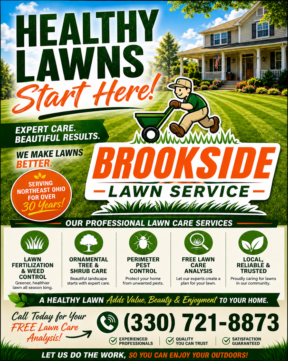 Healthy Lawns Start Here! — Brookside Lawn Service expert care, beautiful results, serving Northeast Ohio for over 30 years