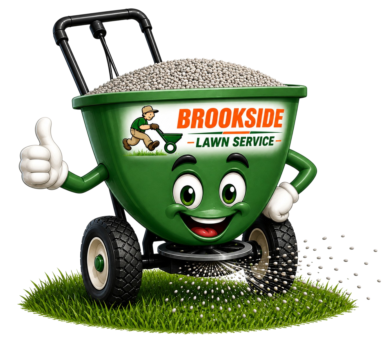 Fertie the Brookside Lawn Service mascot